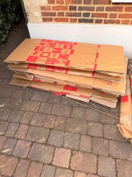 Photo of free 7 large strong packing boxes & bubble wrap (Weybridge KT13) #1