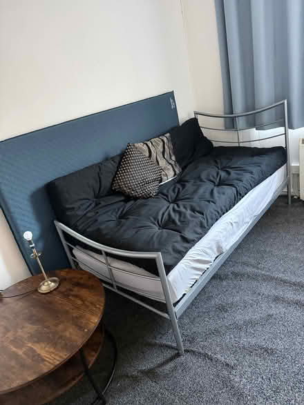 Photo of free Single metal/chrome bed frame (Ashton-on-Ribble PR2) #1