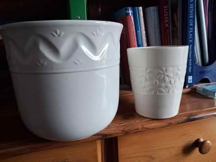 Photo of free 2 indoor flower pots (Felpham PO22) #1