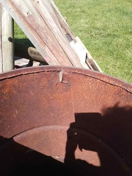 Photo of free tin drum 45 gallon (Folksworth) #2