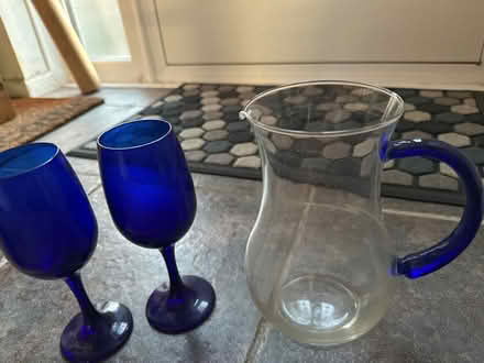 Photo of free Glass jug and 2 glasses (Bedfont TW14) #1