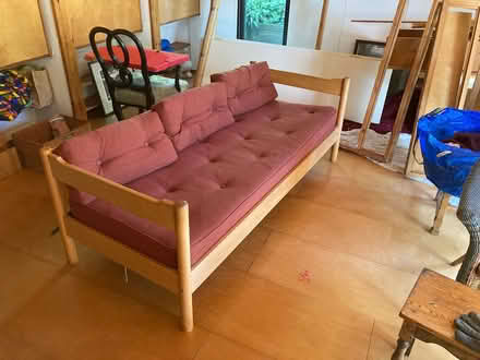 Photo of free Wood frame sofa with 3 cushions (Cotham BS6) #1