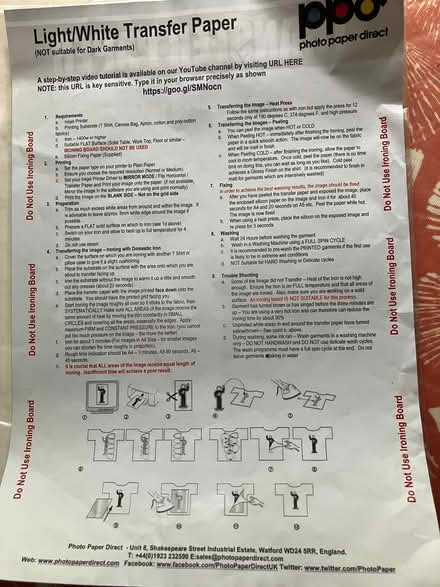 Photo of free T-shirt transfer printing paper (Nesscliffe SY4) #2