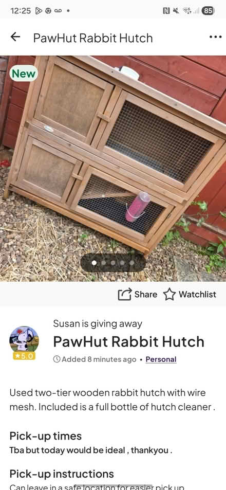 Photo of free Rabbit / guinea pig hutch (Woodseats Sheffield) #1