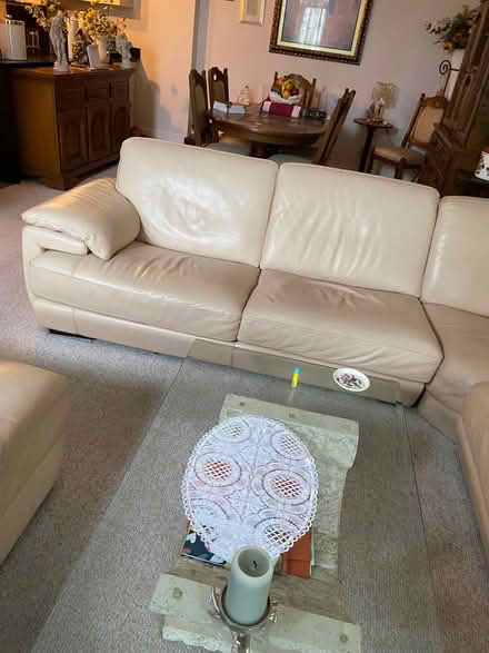 Photo of free 6 Seater leather settee (Paignton TQ4) #1