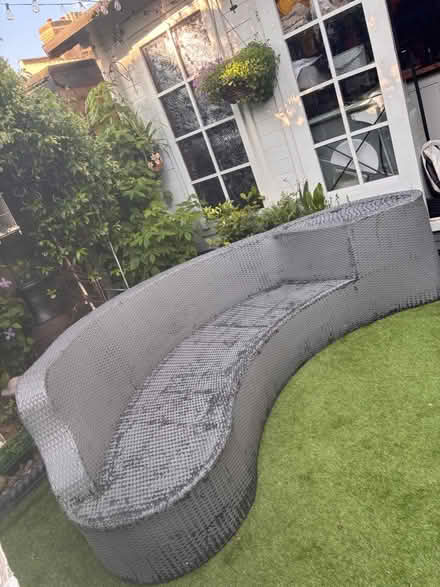 Photo of free semi circle rattan garden sofa (Manor park E12) #1