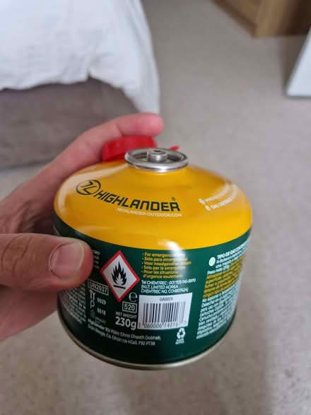 Photo of free Nearly full camping gas catridge (Ellen's Glen EH17) #1