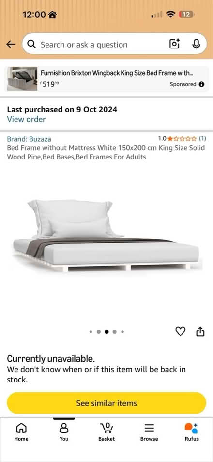 Photo of free Wooden bed frame (Wellingborough) #2
