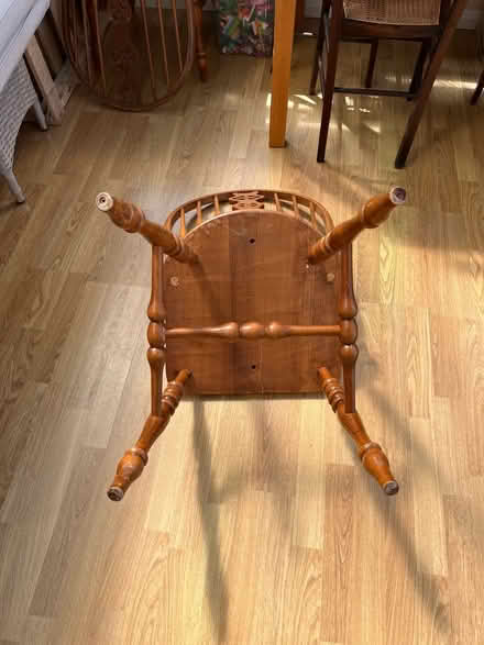 Photo of free Four wooden dining table chairs (Rainworth NG21) #2
