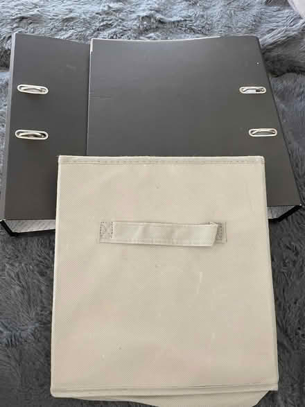 Photo of free 2 a4 black folders and a storage box (Wandsworth SW18) #1