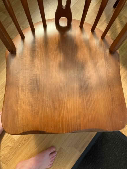 Photo of free Four wooden dining table chairs (Rainworth NG21) #3