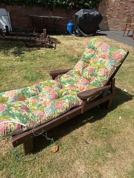 Photo of free 2 x wooden sun loungers (Bedford) #1