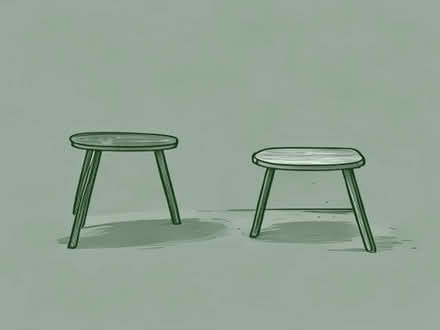 Photo of Side tables dark brown metal legs (Mill Hill, The Hale HA8) #1