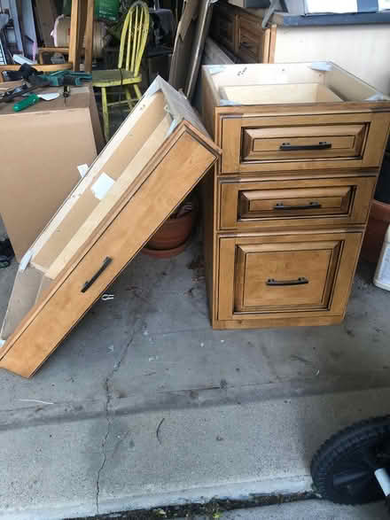 Photo of free 3 Drawer Filing Cabinet with desk (Park Ridge) #1