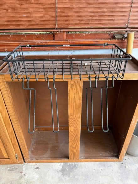 Photo of free Wall hung Rollerblade storage rack (Darien - near 75th x Cass Ave.) #1