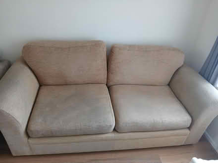 Photo of free 2 seater beige sofa (Loughborough) #1