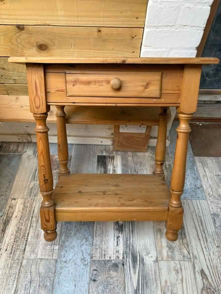 Photo of free Pine side table with drawer (Scarborough YO12) #1