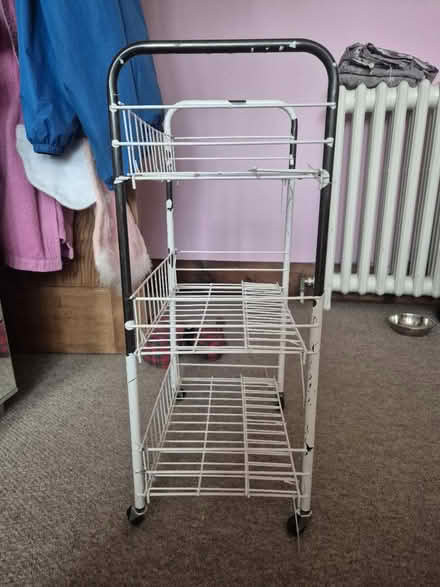 Photo of free 3-tier metal wire storage trolley (Ng9 7hb) #3