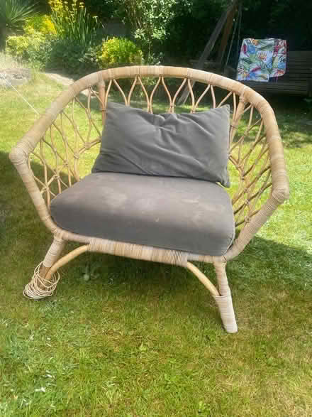 Photo of free IKEA Stockholm rattan armchair (Oxhey Hall WD19) #1