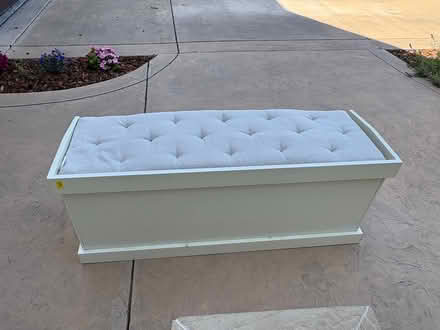Photo of free Tufted storage bench (16368 Shady View Ln) #2