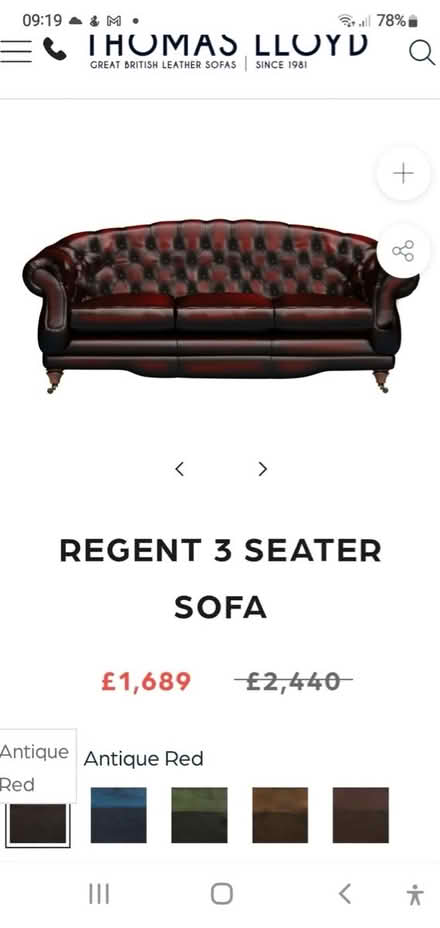 Photo of free Thomas Lloyd sofa (Crawley RH10) #2
