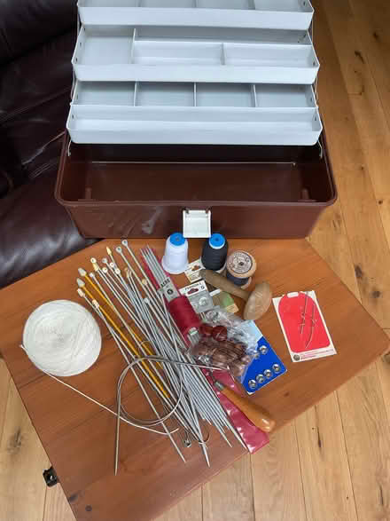 Photo of free Knitting and sewing items with carry case. (World's End RH15) #1