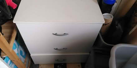 Photo of free Small white 3-draw chest of draws (Wavertree L15) #1