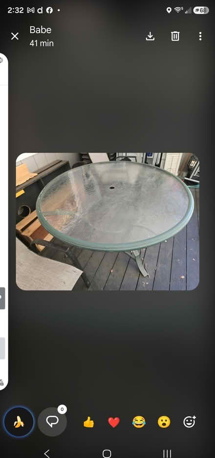 Photo of free Round outdoor table (Humboldt Hill, Eureka) #1