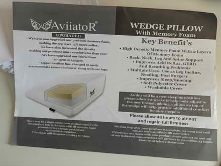 Photo of free Wedge Pillow (Whiteshill GL6) #1