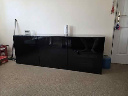Photo of free Black tv unit glass top (Sandy SG19) #1