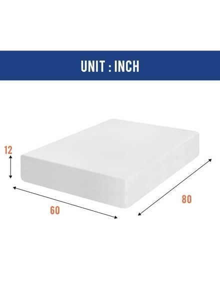 Photo of free 12 Gel Memory Foam Queen Mattress (Dallas) #3
