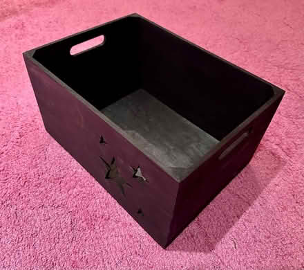 Photo of free Black wooden storage box (Marple Bridge SK6) #1