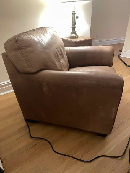 Photo of free Leather armchair with caveat (Morningside Heights) #2