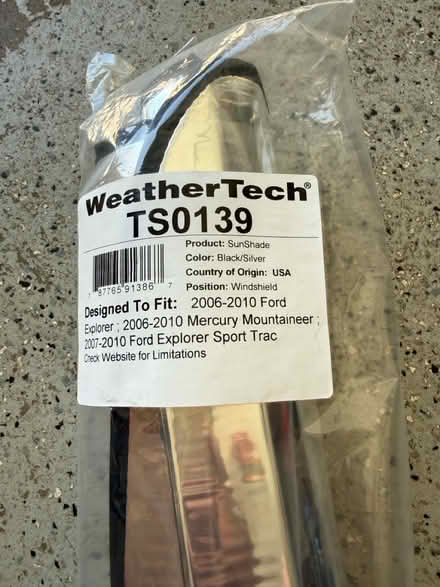 Photo of free WeatherTech Sunshade- 2010 Explorer (Mount Vernon, VA) #1