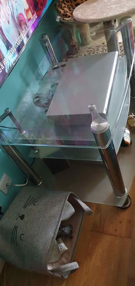 Photo of free Glass tv stand. Other items not included (Cippenham SL1) #3