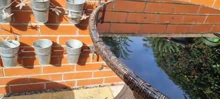 Photo of free Round glass top patio table (Shrewsbury SY1) #3