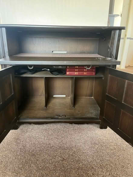 Photo of free Mahogany drinks cupboard (Westgate LA4) #2