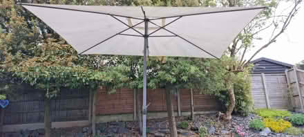 Photo of free 3 x Patio Umbrellas (3m x 2m) - Working Windup (Standon SG11) #1