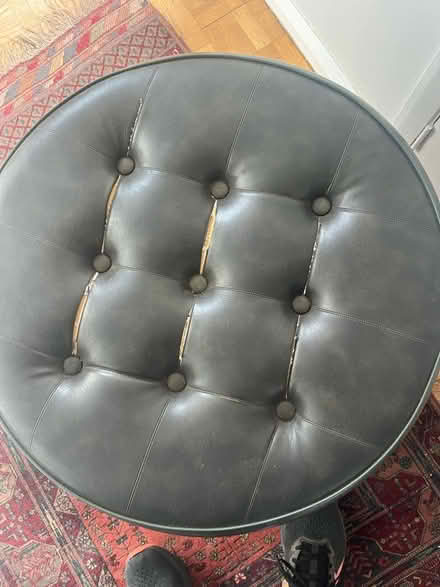 Photo of free Large leather pouffe (Flitwick MK45) #1