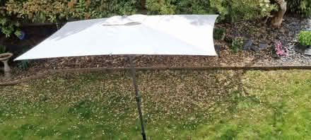 Photo of free 3 x Patio Umbrellas (3m x 2m) - Working Windup (Standon SG11) #2
