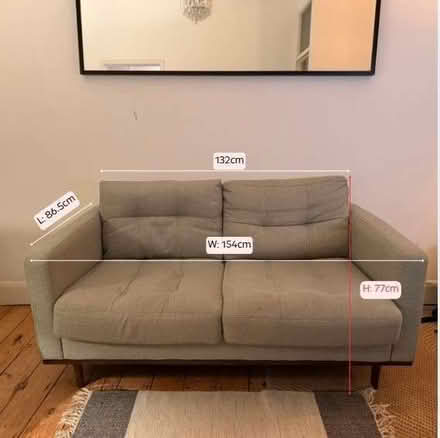 Photo of free Pre-loved: Duck Feather Sofa with Solid Oak Frame (Barons Court W14) #1