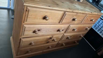 Photo of free Large pine chest of drawers (Hastings TN35) #1