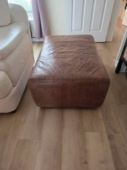 Photo of free Large Leather Footstool (GL1) #1