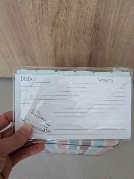 Photo of free Small recipe tin with recipe cards (Bernards Heath AL1) #2
