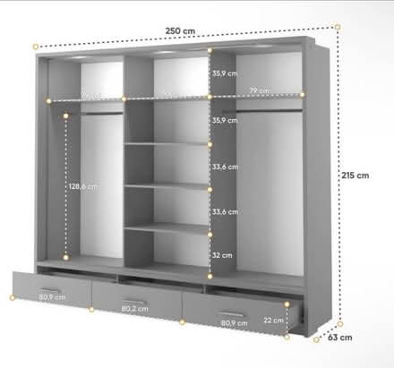 Photo of free 3 Sliding Door Wardrobe 250cm (W10) #2