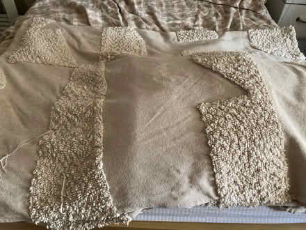 Photo of free Cotton throw, large - some stains and damage (Wandsworth Common SW17) #1