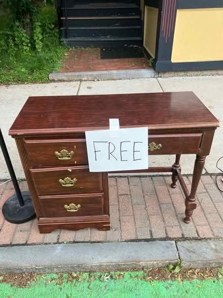 Photo of free Wood desk (353 beacon street, Somerville) #1