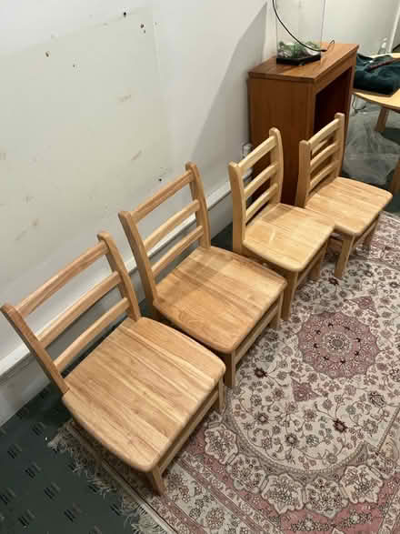Photo of free 4 Wooden Montessori Children Chairs (South Evanston) #1