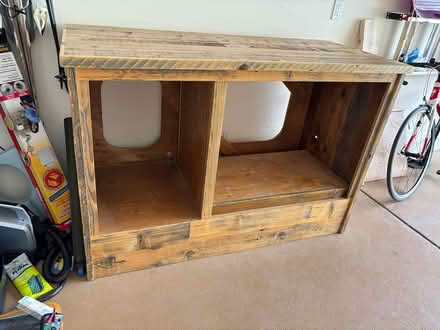 Photo of free Rustic wood cabinet with 5 shelves (Breckenridge) #1