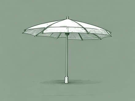 Photo of garden parasol with base (Moor Allerton LS17) #1